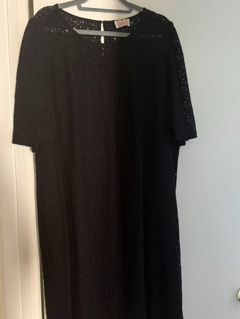 Marina Rinaldi Persona Black A-Line Overlay Plus Size Dress